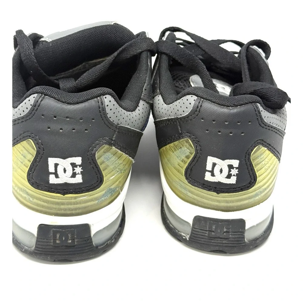 DC Shoes Impact FX Leather Skate Shoes Black Gray Blue Men's US 7.5 EU 40 Skate